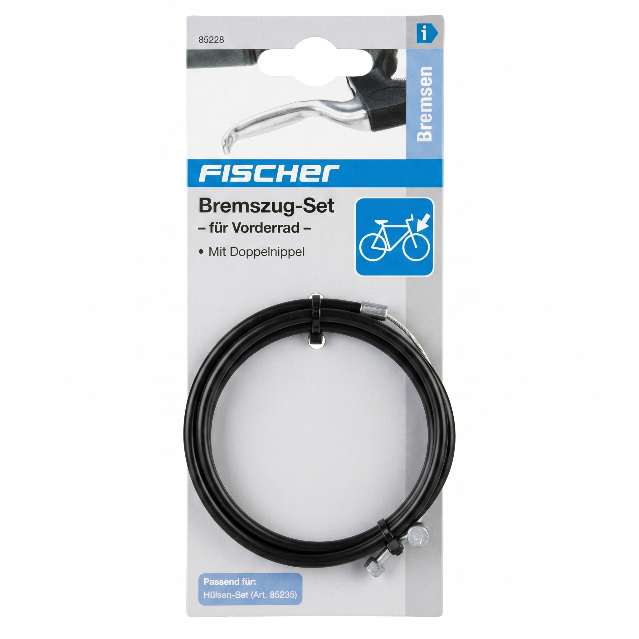 Fischer Bremszug-Set für vorne mit Doppelnippel