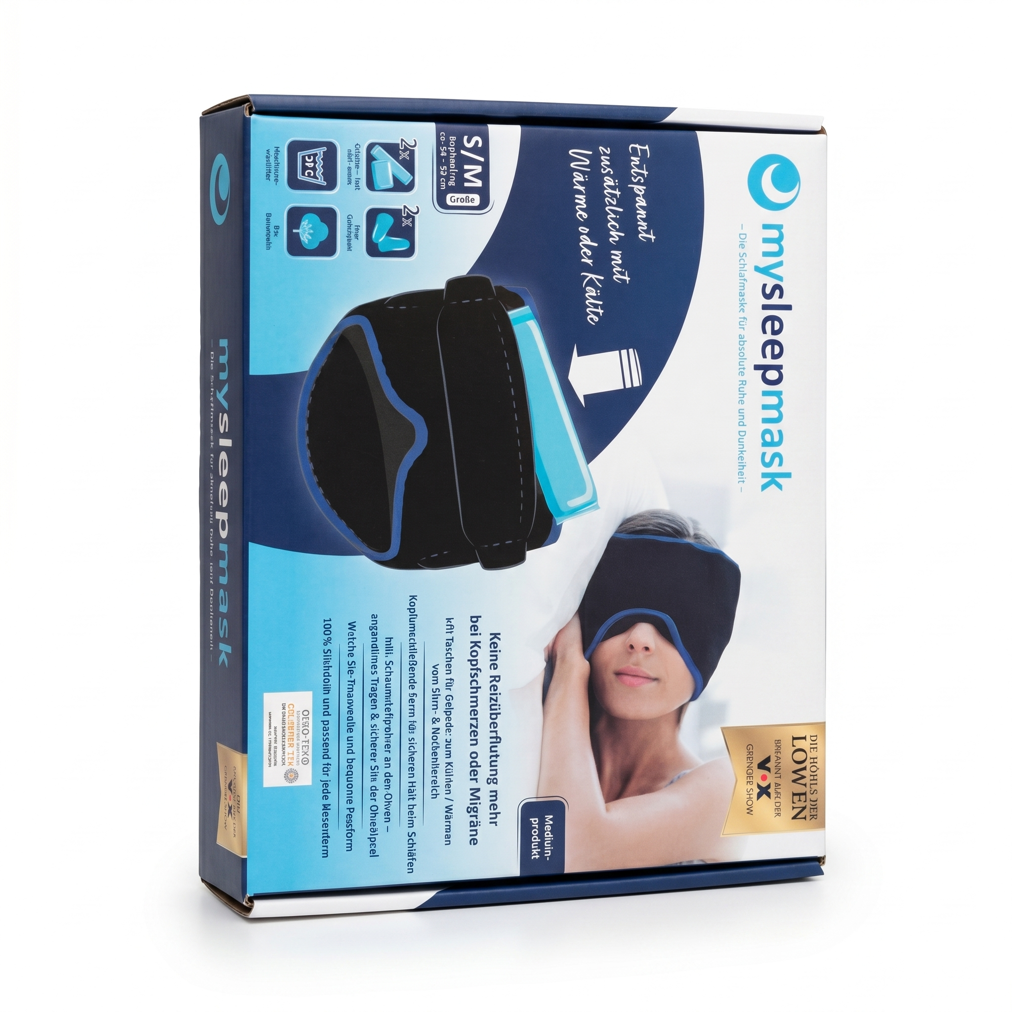 mysleepmask Schlafmaske mit Zubehör – Dunkelheit