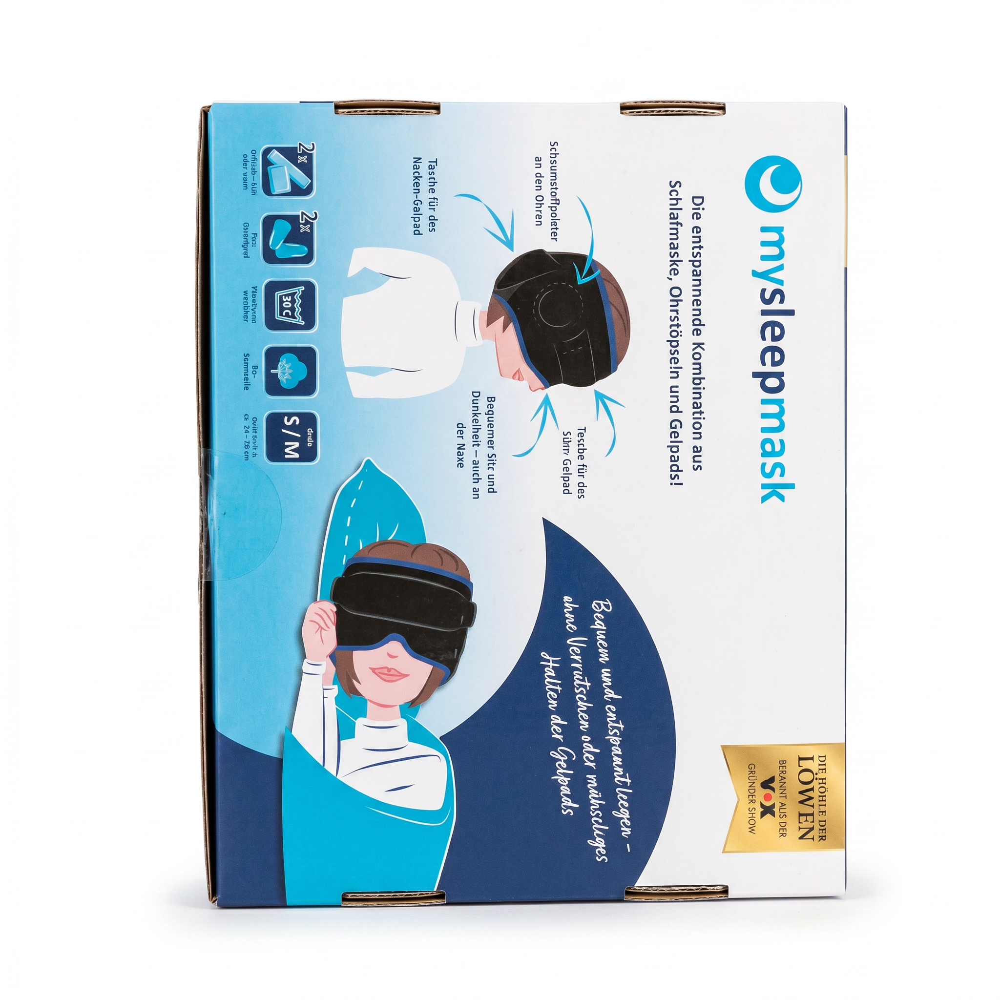 mysleepmask Schlafmaske mit Zubehör – Dunkelheit