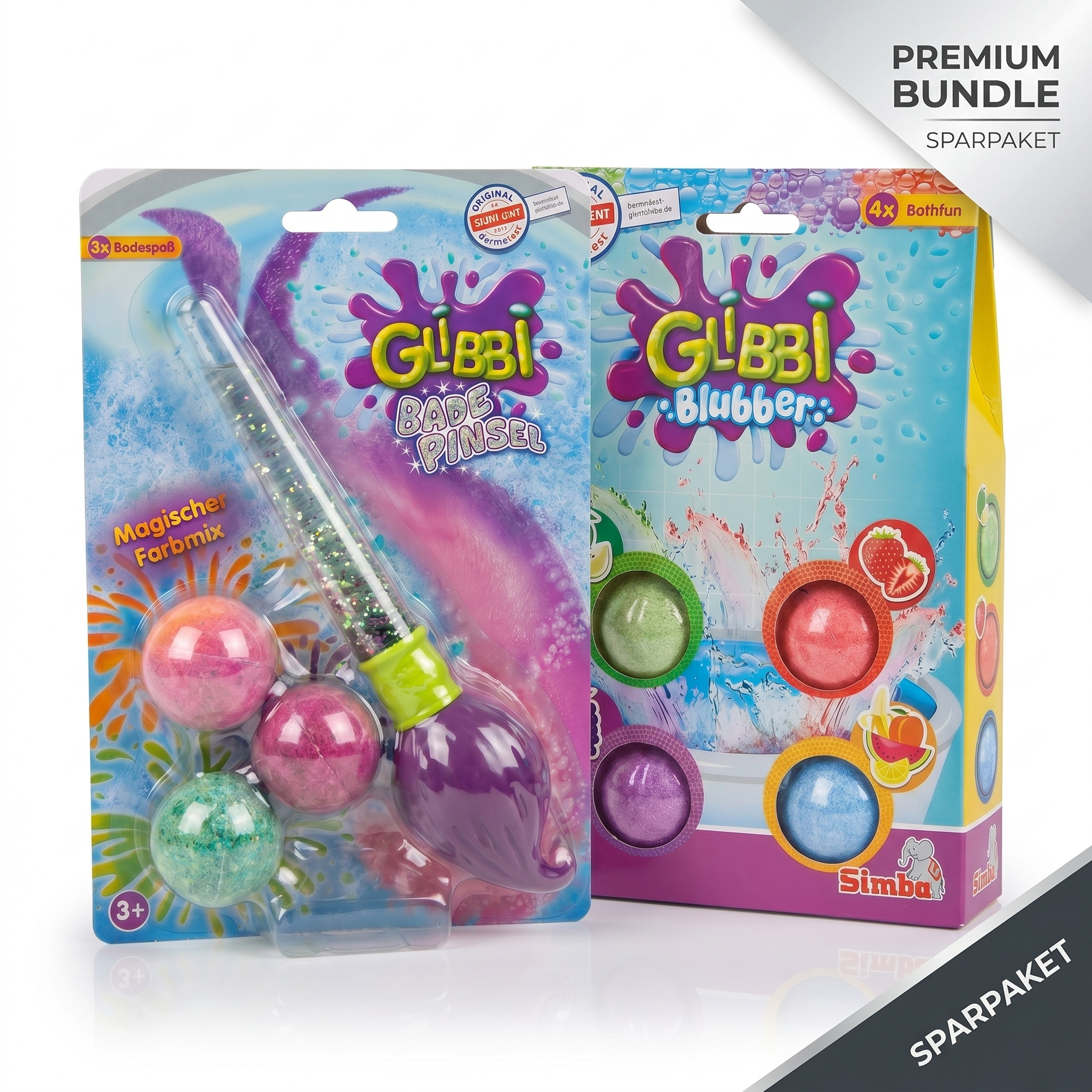 Simba Glibbi Badepinsel Zauberstab mit 3 Badebomben + Badekugeln 4er Set